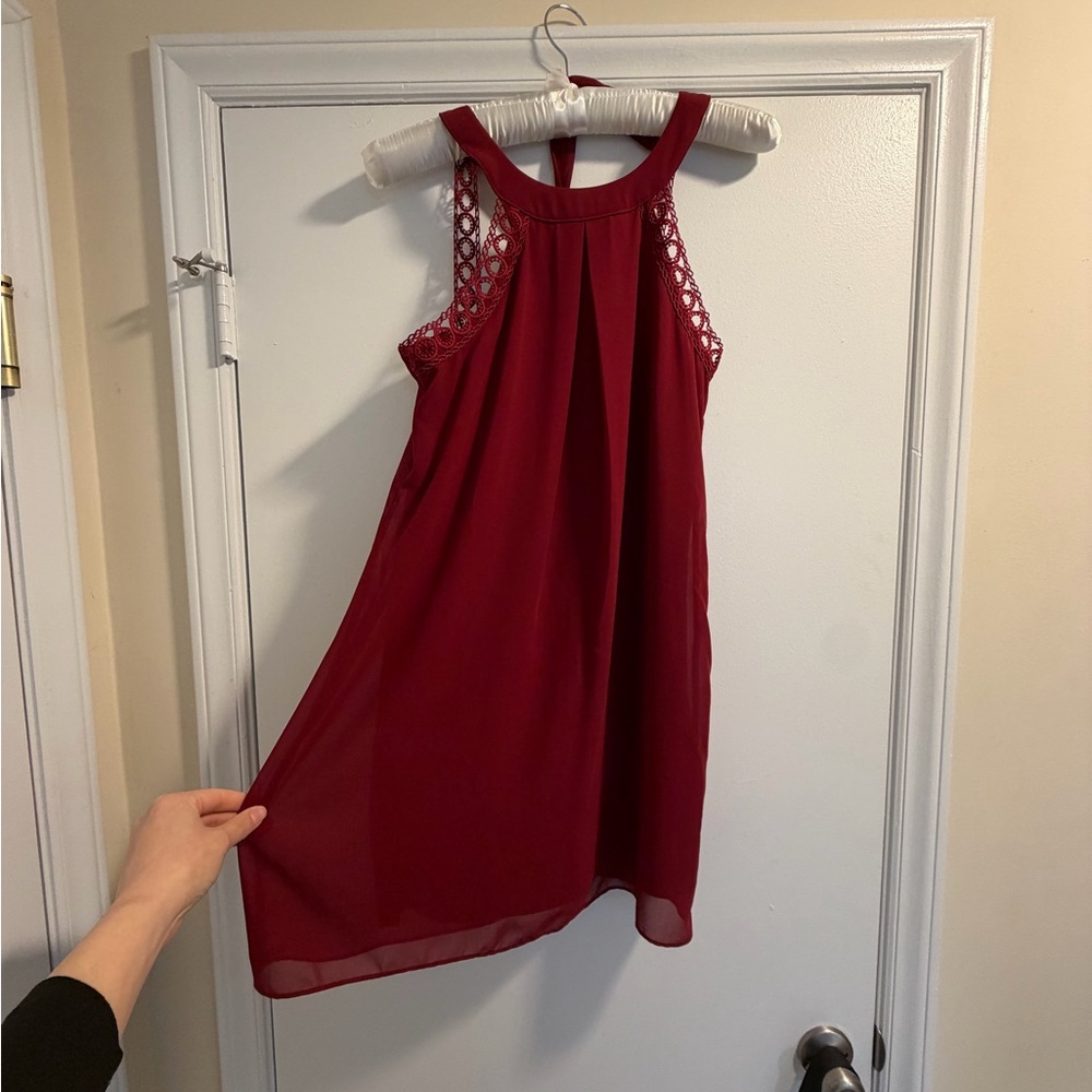 Iz Byer Rich Burgundy Dress